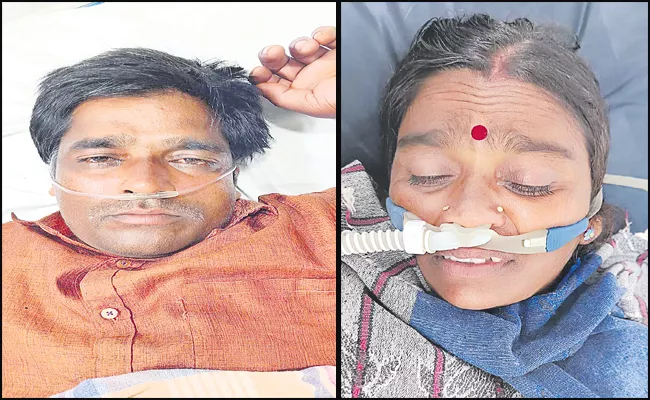 Two Tribal Farmers Suicide Attempt By Pesticide In Sircilla District - Sakshi