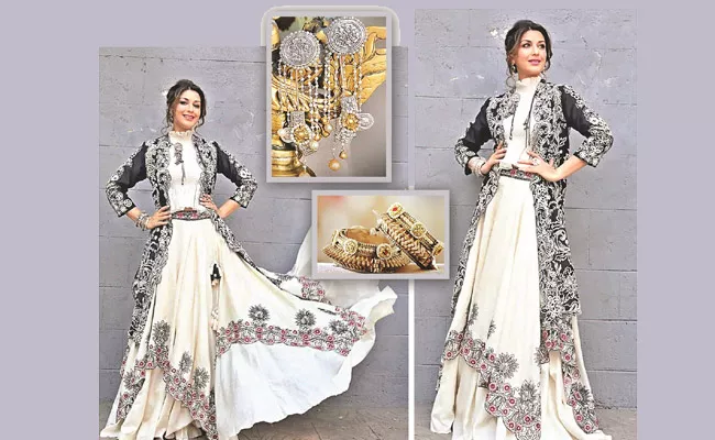 Fashion: Sonali Bendre In Chandrima Label Lehenga Cost Leaves You Shock - Sakshi