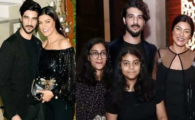 Sushmita Sen Attends A Marriage Reception With Ex Boyfriend Rohman Shawl - Sakshi