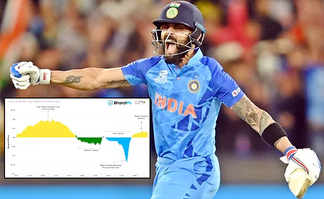 Virat Kohli Stopped Diwali Shopping, Big Fall In Upi Transactions During India Pak Match - Sakshi