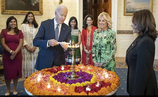 Viral Video: White House Hosted Biggest Diwali Reception - Sakshi