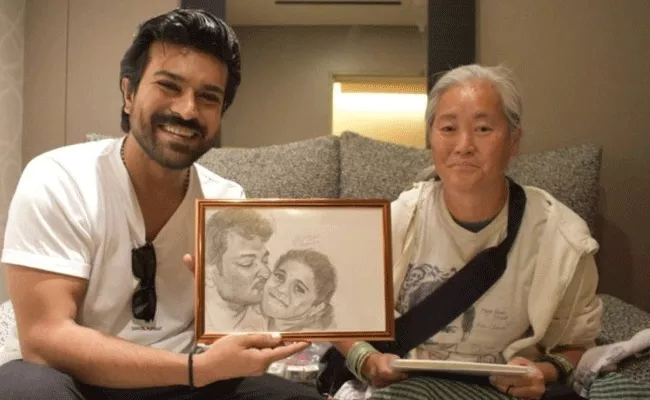 RRR Hero Ram Charan Meet Die Hard Fan In Japan Today - Sakshi