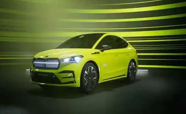 Skoda Enyaq iV vRS electric SUV revealed with sporty design - Sakshi