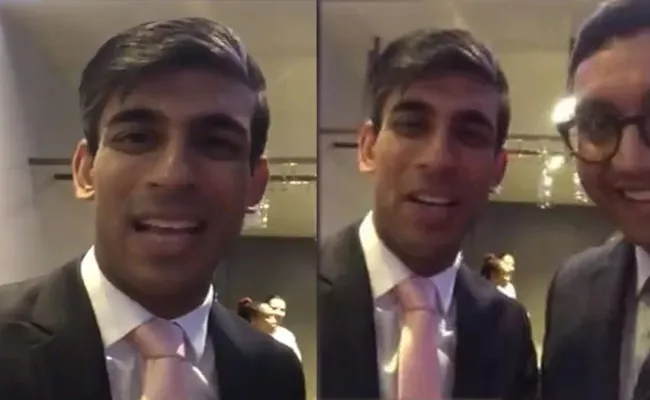 Britain New PM Rishi Sunak Hi Vijay Mama Video Goes Viral  - Sakshi