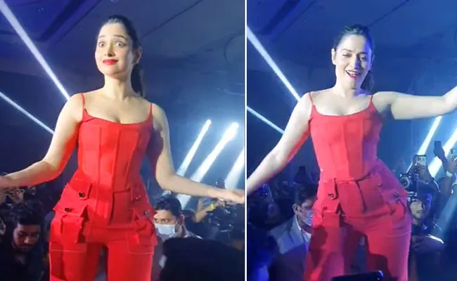 Actress Tamanna Dance With Fans Latest Video Goes Viral - Sakshi