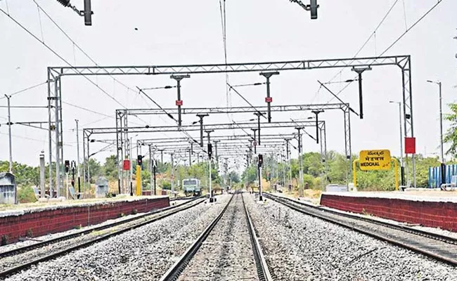 Electrification Of 67 Km Between Kamareddy Manoharabad Section Completed - Sakshi