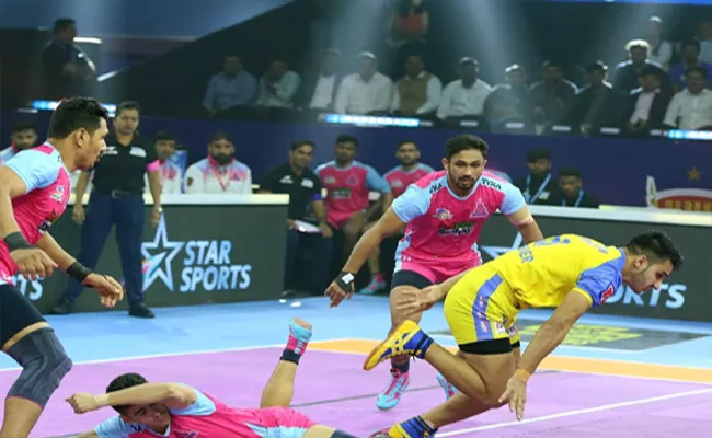 PKL 9: Tamil Thalaivas Beat Jaipur Pink Panthers - Sakshi