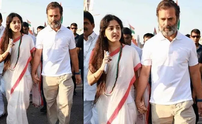 Poonam Kaur Clarifies Why Rahul Gandhi Held Her Hand At Jodo Yatra - Sakshi