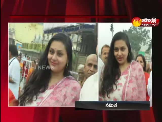 Film Actress Namitha Visited Tirumala Srivaru