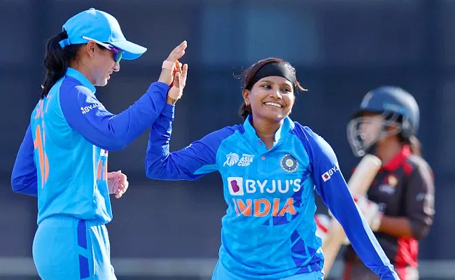  Womens Asia Cup T20 2022 :India Women Beat UAE by 104 runs - Sakshi