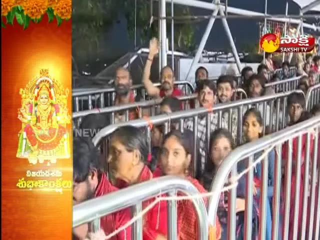 Crowd Of Devotees In Vijayawada Kanaka Durga Temple 