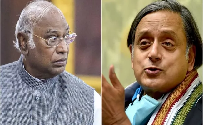 Bharat Jodo Yatra: Shashi Tharoor, Mallikarjun Kharge people of statute - Sakshi