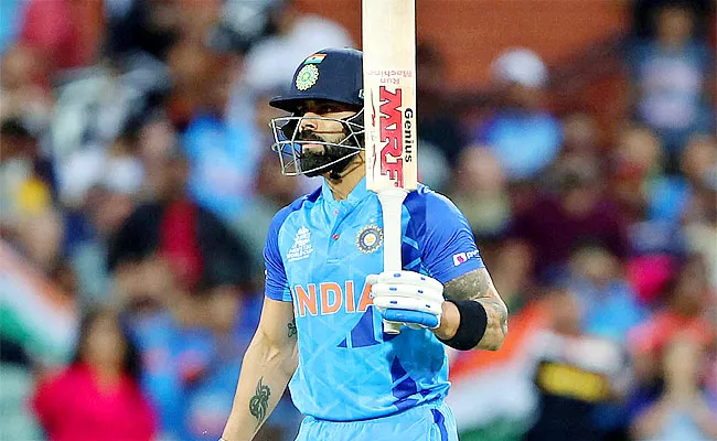 Virat Kohli Becomes 1st-Batter Hits 3-Half Centuries T20 WC Semi-Finals - Sakshi