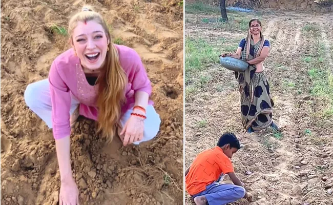 German Woman Plants Onions With Indian Mother In Law - Sakshi