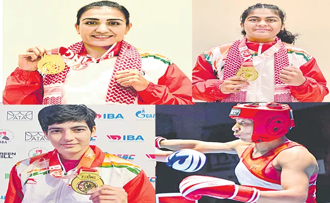 Asian Boxing Championships 2022: Lovlina Borgohain, Parveen Hooda, Saweety and Alfiya Pathan Win Gold at Asian Boxing Championships - Sakshi