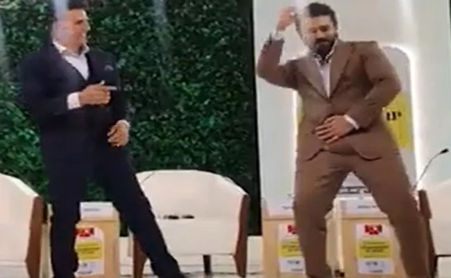 Ram Charan And Akshay Kumar Dance Video Goes Viral - Sakshi