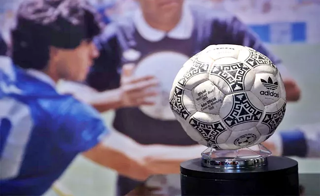 Diego Maradona Hand-of-God World Cup Ball Sold Huge Price In-Auction - Sakshi