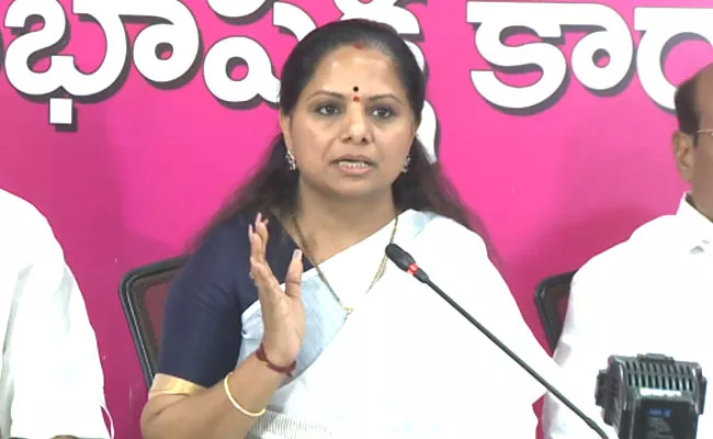 MLC Kavitha Serious Warning To BJP MP Arvind - Sakshi