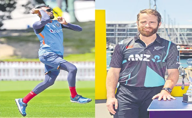 IND NZ T20 Series: Hardik Pandya, Kane Williamson unveil T20 trophy in Wellington - Sakshi