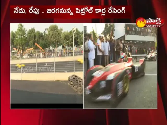 Hyderabad : Car Racing Ended First Day At Hussain Sagar