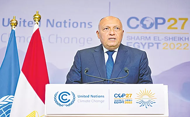 COP27: Sameh Shoukry urges countries to reinforce UNFCCC credibility as talks drag on - Sakshi