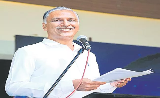 Minister Harish Rao At The PRTU State Council Meeting In Gajwel - Sakshi