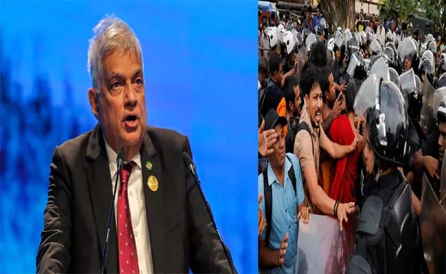 Ranil Wickremesinghe Said Military To Crush Anti Government Protests - Sakshi