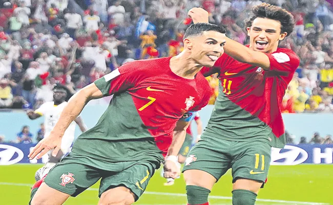 FIFA World Cup Qatar 2022: Ronaldo sets record as Portugal edge Ghana 3-2  - Sakshi