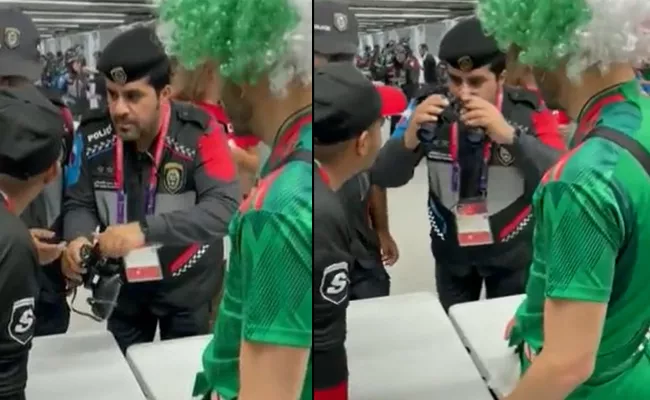 Fan Tries To Sneak Alcohol Inside Qatar World Cup Stadium In Binoculars - Sakshi