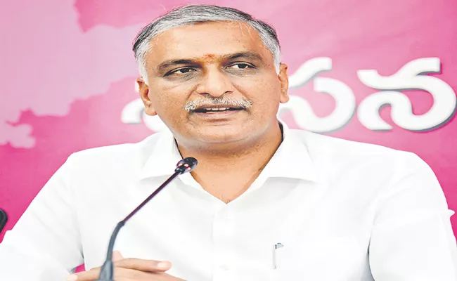 Telangana Minister Harish Rao About Central Govt Over Cesses And Surcharges - Sakshi