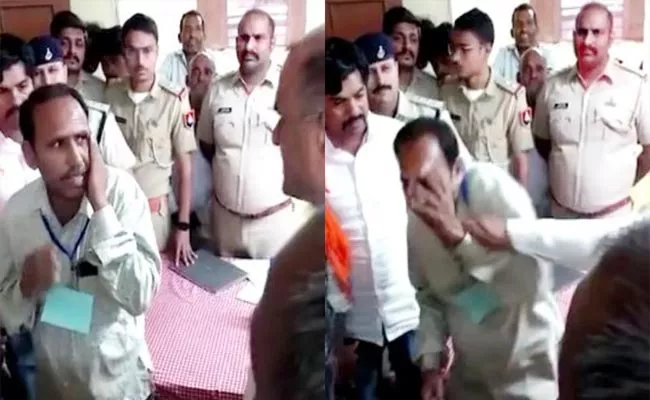 BJP MP CP Joshi Slaps Government Employee In Public - Sakshi