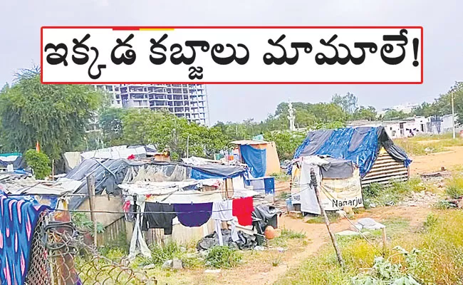 Hyderabad: Crore Worth Land Encroached in Petbasheerabad - Sakshi