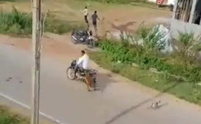 Viral Video: Leopard Attacking People In Mysuru  - Sakshi