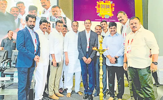 Minister Malla Reddy At Start Of Credai Property Show - Sakshi