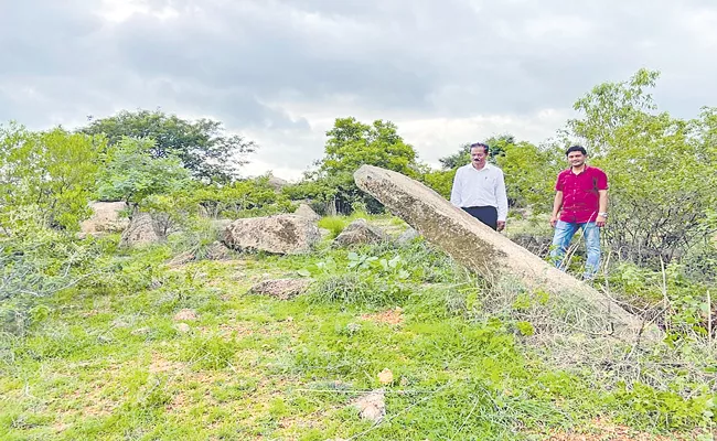 Tombstones Menhir Recently Been Found In Varadharajapuram Village - Sakshi