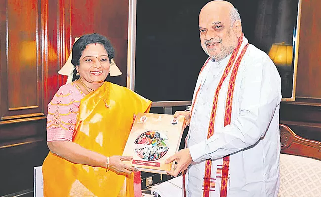 Many Complaints On Phone Tapping Tamilisai Tells Amit Shah - Sakshi