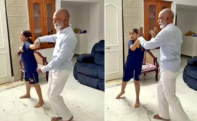 Former Minister Raghuveera Reddy Dance With GrandDaughter - Sakshi