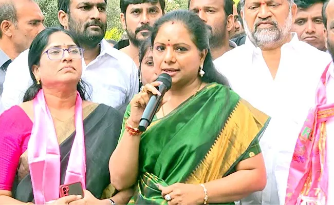 MLC Kavitha Press Meet On Delhi Liquor Scam Modi And ED - Sakshi