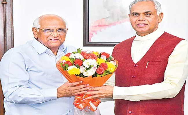 Bhupendra Patel To Take Oath As Gujarat Chief Minister Monday - Sakshi