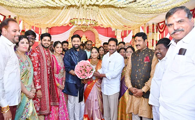 CM Jagan Attends MLA Baddukonda Appala Naidu Son Wedding at Vizag - Sakshi