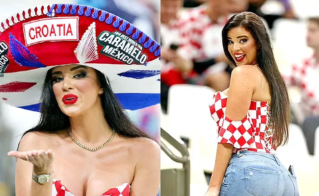 Model Ivana Knoll CONTROVERSIAL Low-Cut Top ARG Vs Croatia Match Viral - Sakshi