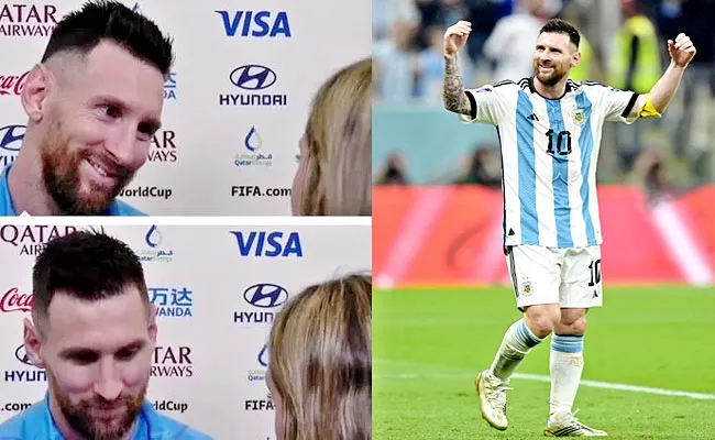 FIFA: Lionel Messi Reaction Viral Reporter Get-Emotional During Interview - Sakshi