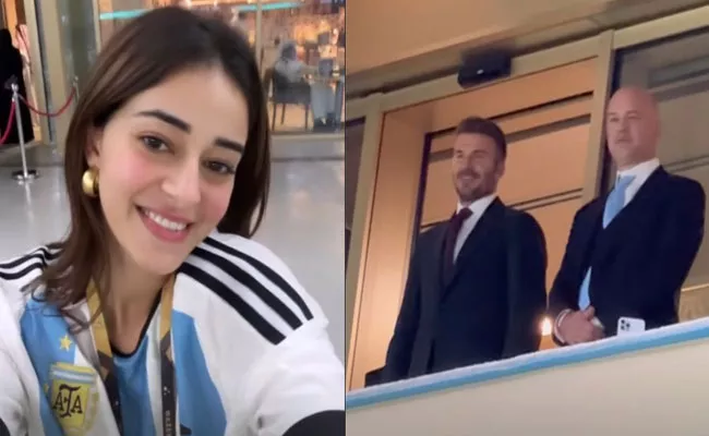 Ananya Panday Enjoys Fangirl Moment and David Beckham Full Wave At Her - Sakshi