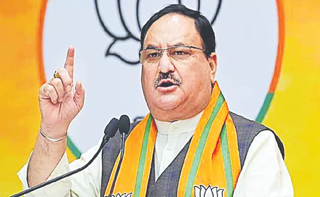 JP Nadda says Rahul speaking China, Pak language to lower armed forces morale - Sakshi