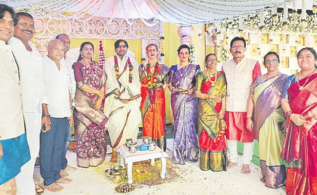 Telangana Boy Ireland Girl Marriage In RangaReddy - Sakshi