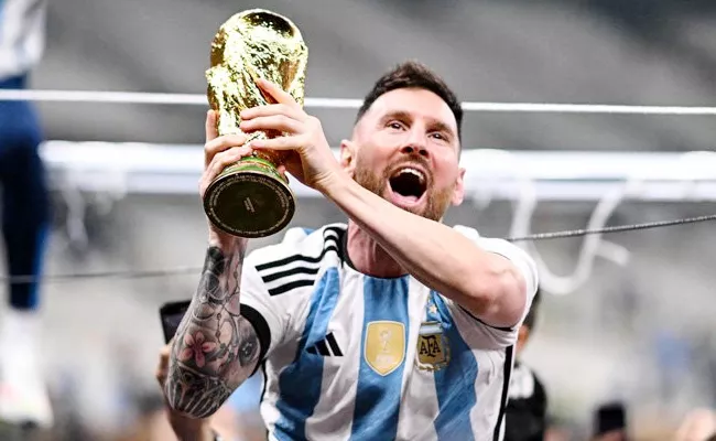 FIFA WC 2022 Winner Argentina Erupts In Celebration Bengal Also Viral - Sakshi