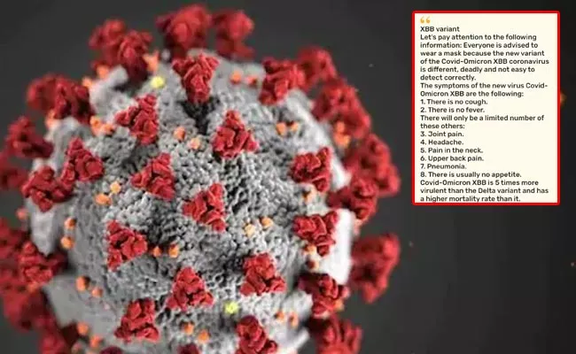 Central Government Fact Check On XBB subvariant Of Omicron News - Sakshi