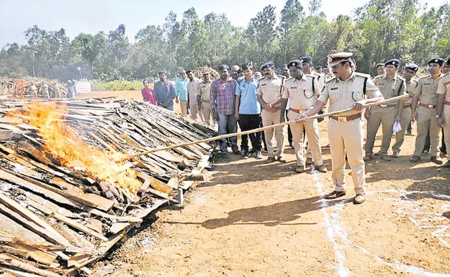 Rs 244 crore worth of marijuana destroyed Andhra Pradesh - Sakshi