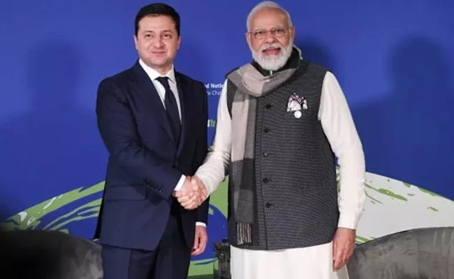 Ukrainian President Zelensky PM Modi Hold Talks Over Phone - Sakshi