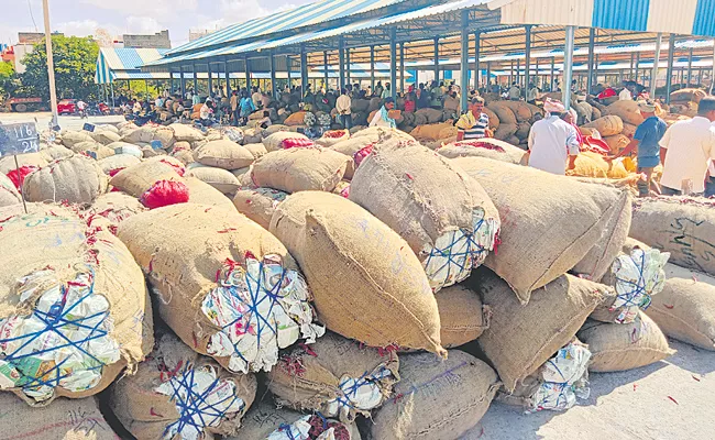 Mirchi Prices At Record level Kurnool market Andhra Pradesh - Sakshi